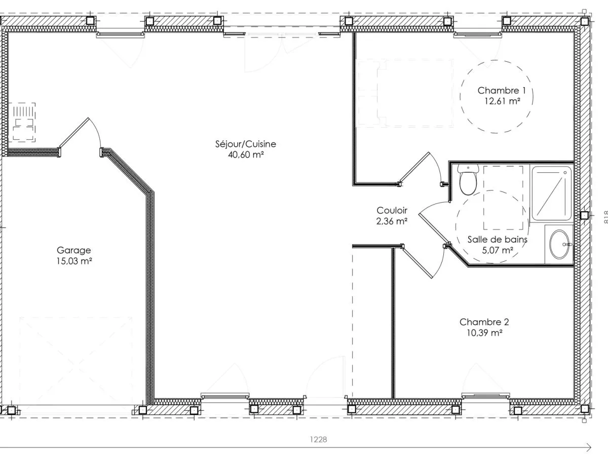 Plan HOME 2.71 — 71 m²