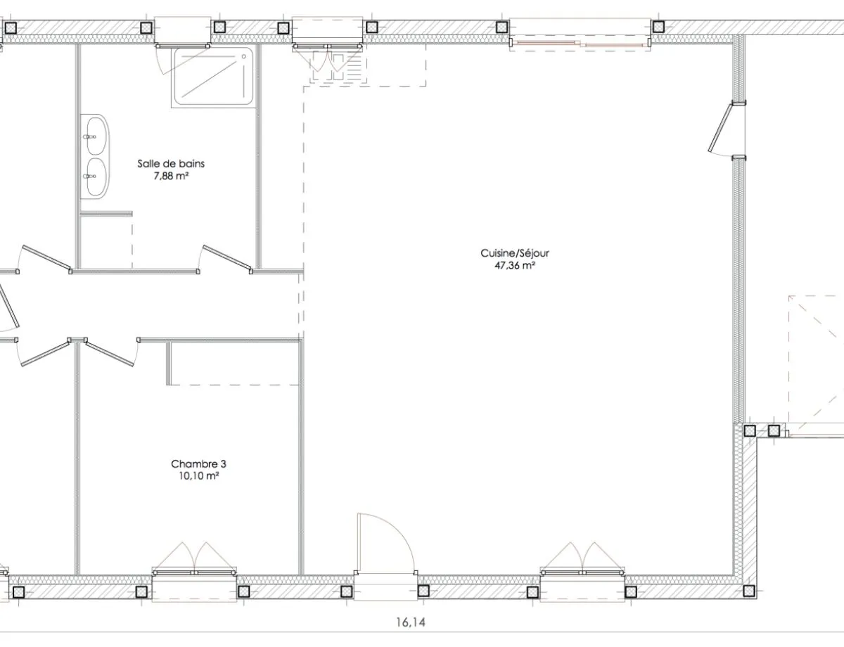 Plan CAMILLE-V2-90 — 90 m²