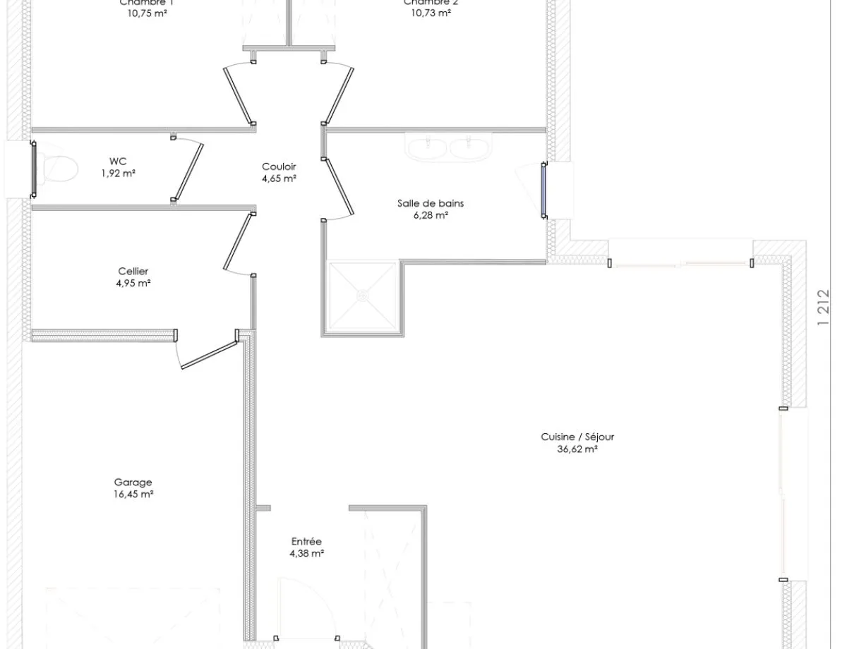 Plan ELINA — 80 m²