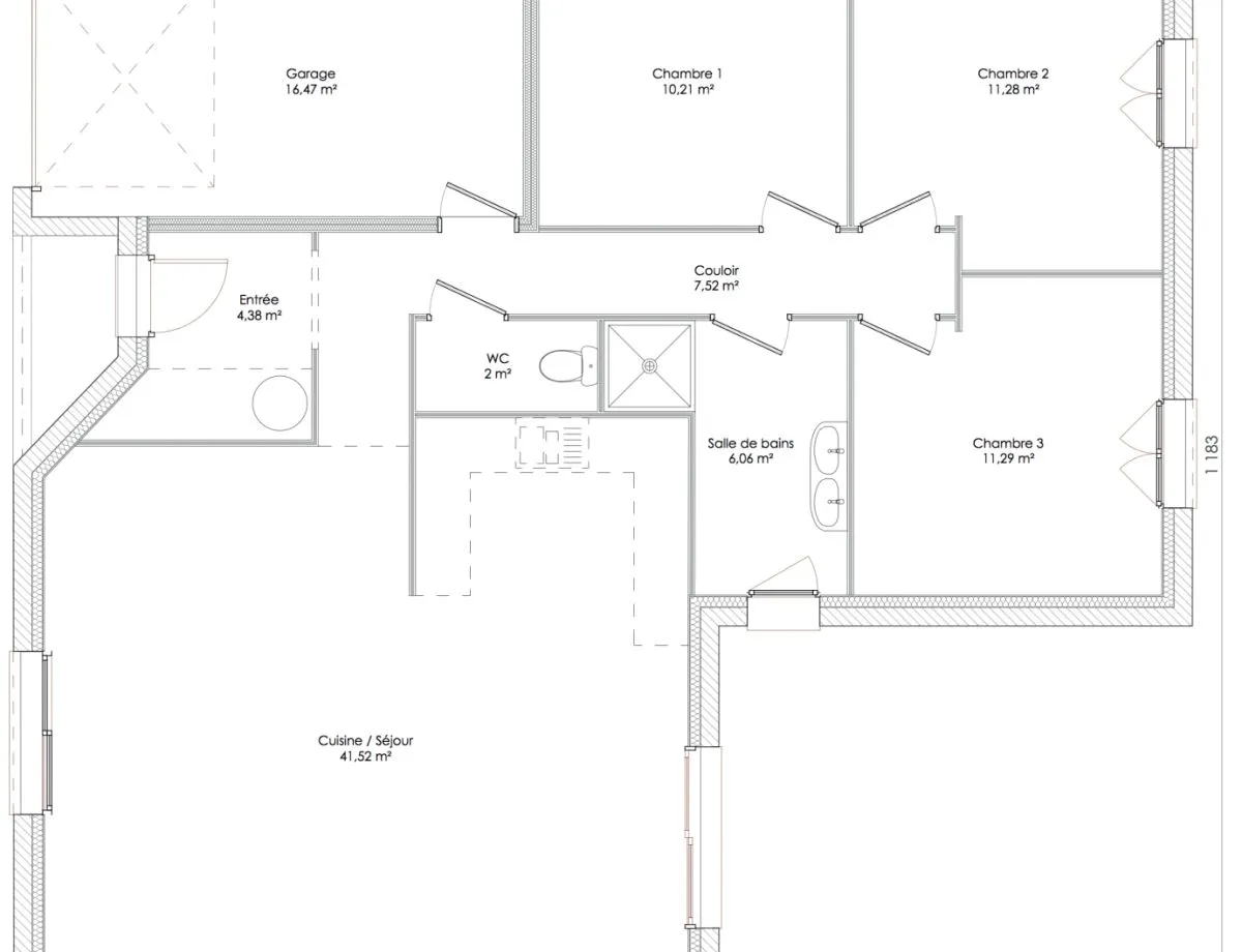 Plan ELINA — 93 m²