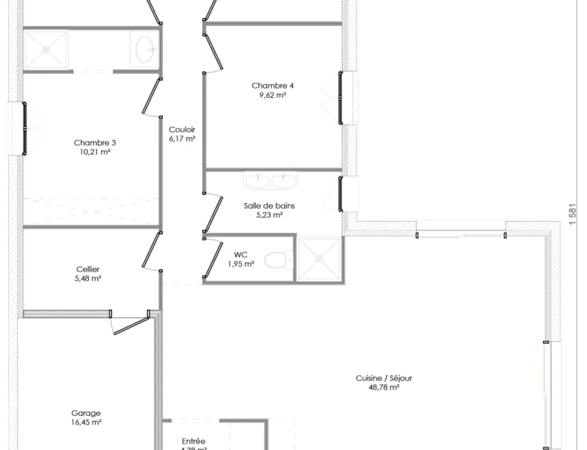 Plan ELINA — 114 m²