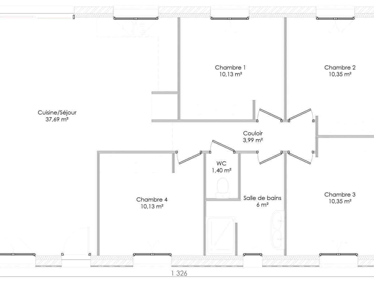 Plan ELODIE — 90 m²
