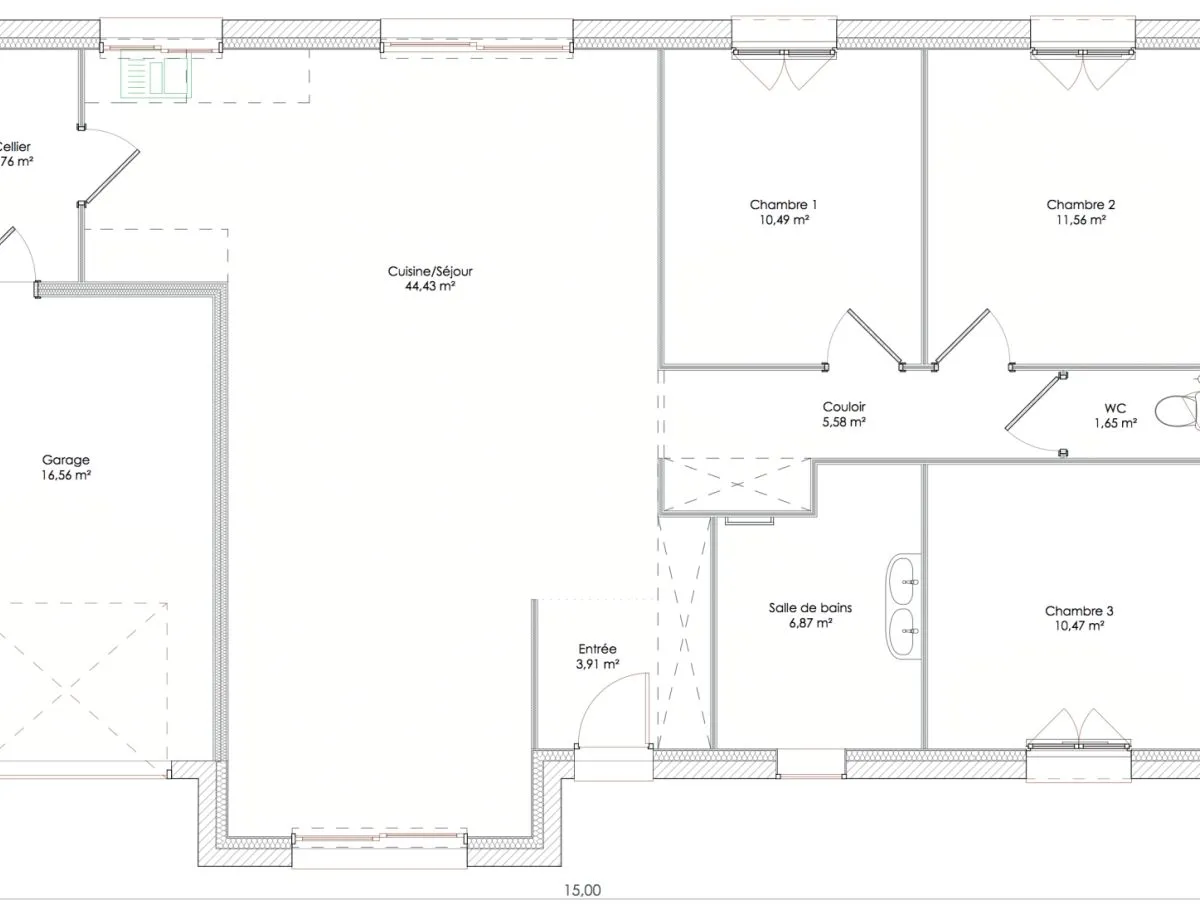 Plan MORGANE — 98 m²