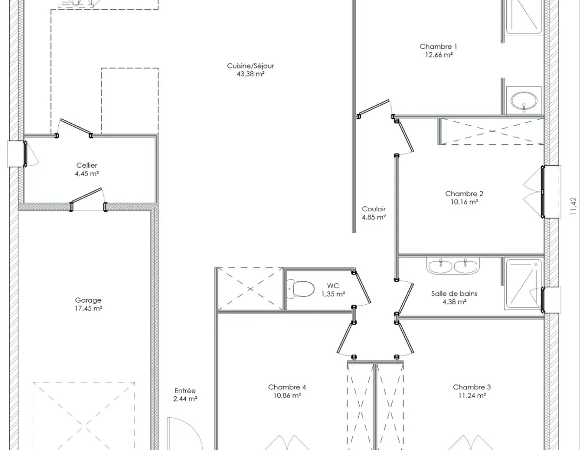Plan SOPHIE — 100 m²