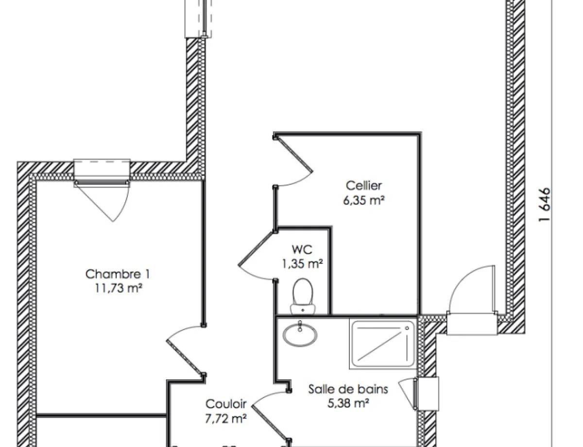 Plan SLIM SANS GARAGE — 97 m²