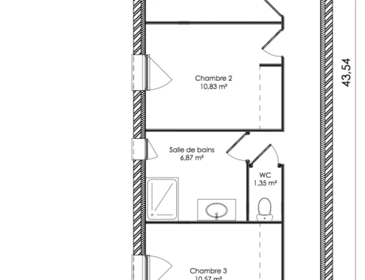 Plan SLIM AVEC GARAGE — 111 m²