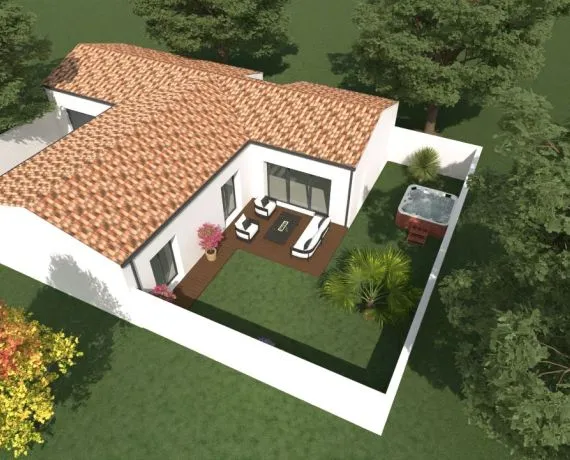 Projet de construction d'une maison 90 m² avec terrain à MONTROY (17)