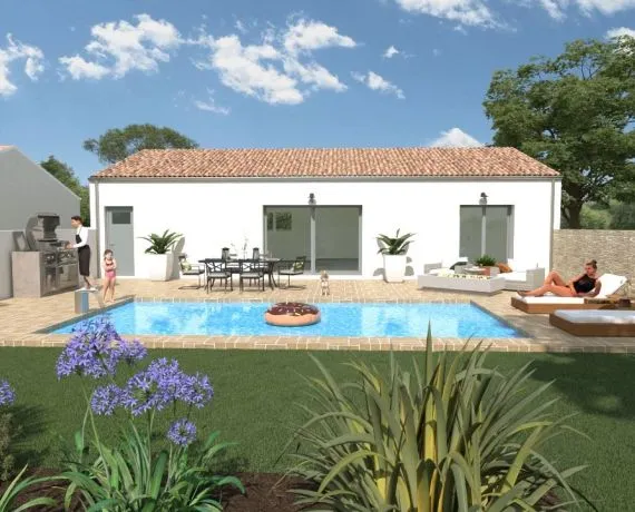 Projet de construction d'une maison 105 m² avec terrain à PONT-L'ABBE-D'ARNOULT (17)