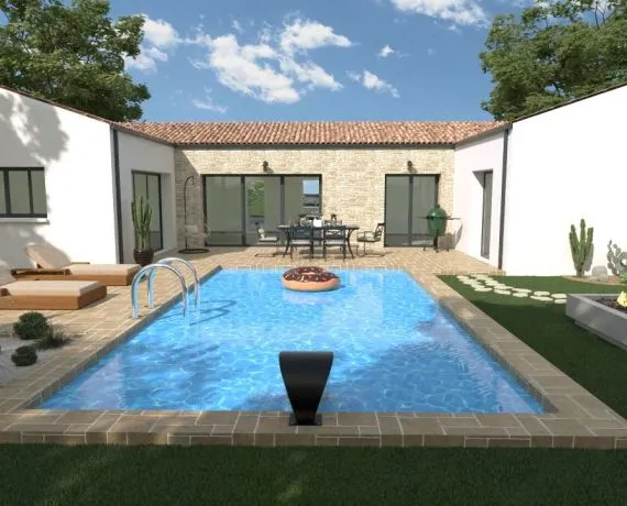 Projet de construction d'une maison 140 m² avec terrain à SAINT-GEORGES-DES-COTEAUX (17)