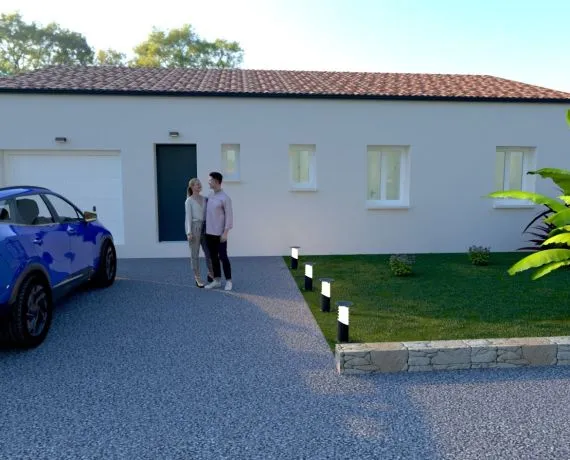 Projet de construction d'une maison 98 m² avec terrain à VOEUIL-ET-GIGET (16)