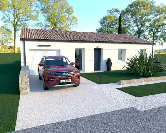 Projet de construction d'une maison 89 m² avec terrain à ROUILLAC (16)