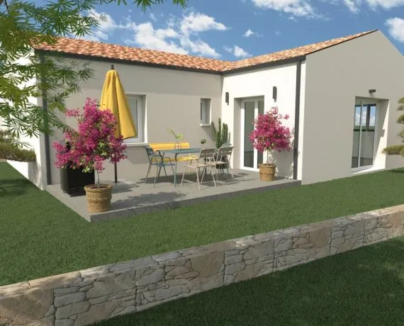 Projet de construction d'une maison 71.5 m² avec terrain à TOUVRE (16)