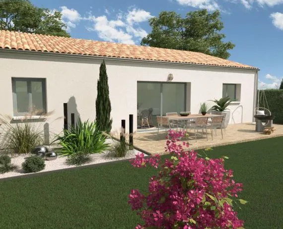 Projet de construction d'une maison 90 m² avec terrain à LE THOU (17)