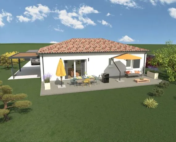 Projet de construction d'une maison 82 m² avec terrain à FLEAC (16)