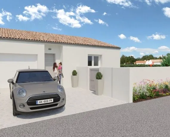 Projet de construction d'une maison 65 m² avec terrain à LE THOU (17)