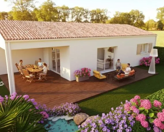 Projet de construction d'une maison 95 m² avec terrain à SAINT-GEORGES-DES-COTEAUX (17)