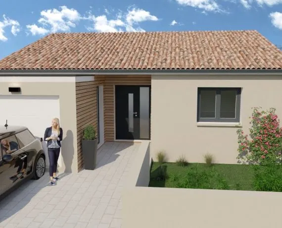 Projet de construction d'une maison 60 m² avec terrain à LE THOU (17)