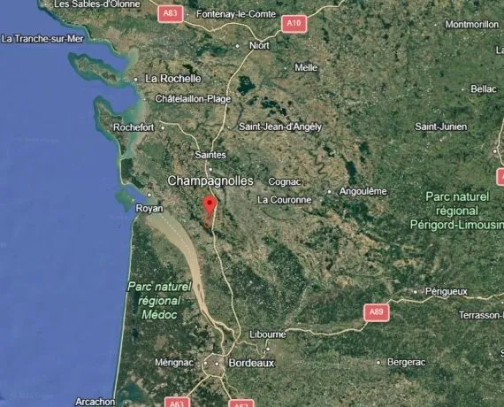 Terrain à bâtir de 1500 m² à CHAMPAGNOLLES (17)