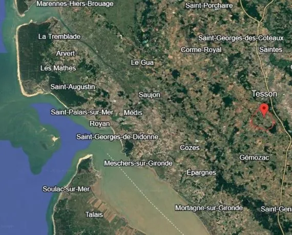 Terrain à bâtir de 1100 m² à TESSON (17)