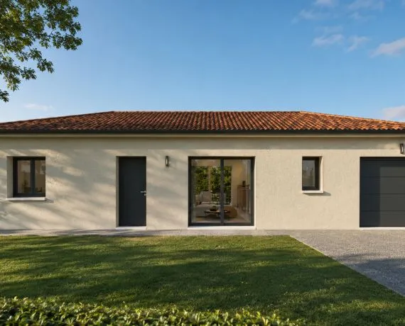 Maison de plain-pied de 3 chambres de 90.50 m² avec terrain à PANAZOL (87)