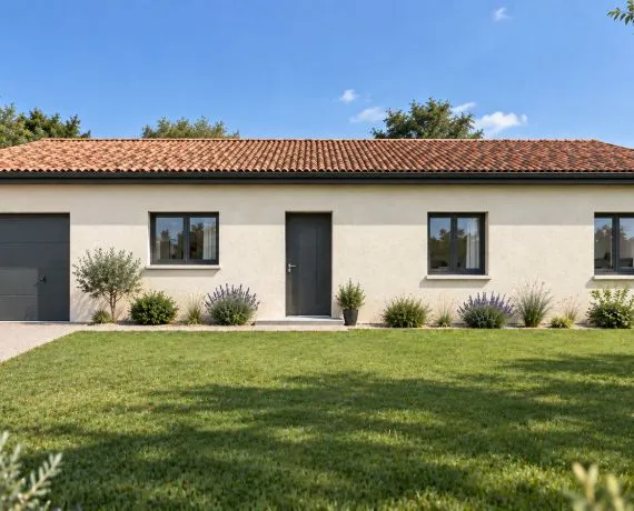 VOTRE MAISON NEUVE DE PLAIN-PIED – 3 CHAMBRES – GRAND GARAGE – TERRASSE